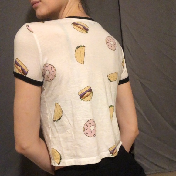 Tacos, Donuts & Burgers Crop Top - Picture 3 of 4